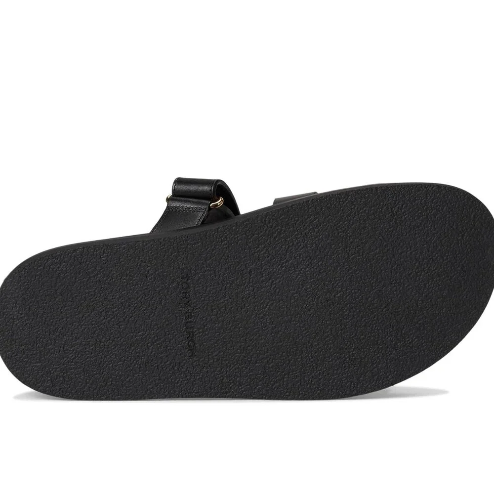 Tory Burch Ines Leather Sport Slide - Black - Picture 4 of 9